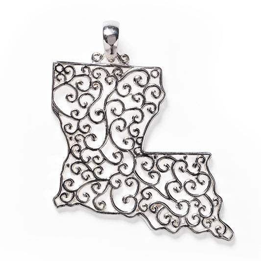 Southern Gates® Filagree Lousiana State Pendant