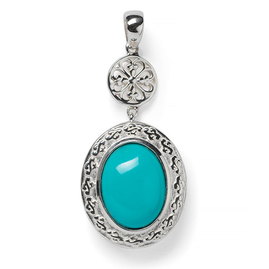 Southern Gates® Cabochon Sleeping Beauty Turquoise Pendant