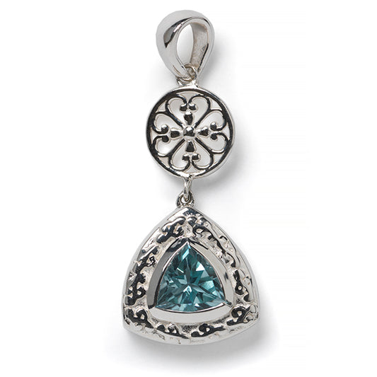 Southern Gates® Trillion-Cut Blue Topaz Pendant