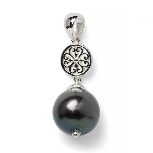 Southern Gates®Heart Scroll Tahitian Pearl Pendant
