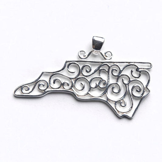 Southern Gates® Filagree North Carlonia State Pendant