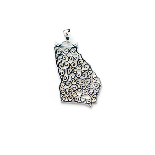 Southern Gates® Filagree Georgia State Pendant