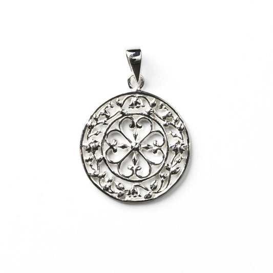 Southern Gates® Floral Frame Heart Scroll Pendant