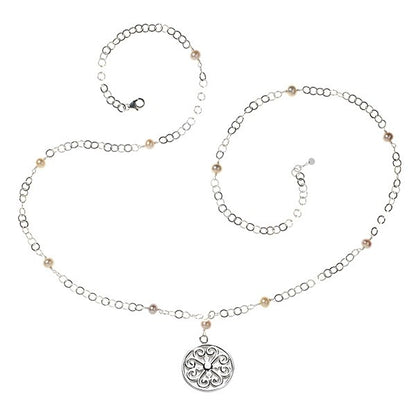 Southern Gates® Handwrought Pink Pearl Filagree Necklace