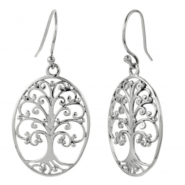 Southern Gates® Oval Oak Tree Earrings