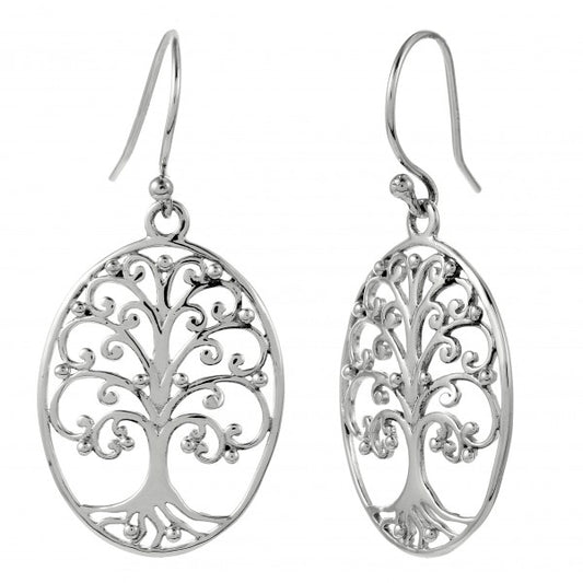 Southern Gates® Oval Oak Tree Earrings