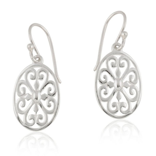 Southern Gates® Oval Heart Scroll Earrings