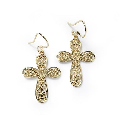 Southern Gates® Scroll Cross Earrings