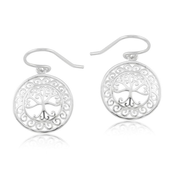 Southern Gates® Scroll Frame Oak Tree Earrings