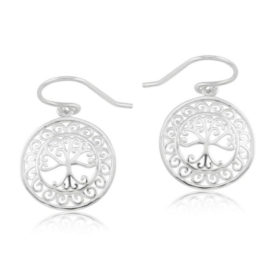 Southern Gates® Scroll Frame Oak Tree Earrings