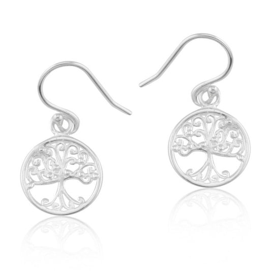 Southern Gates® Mini Circle Oak Tree Earrings