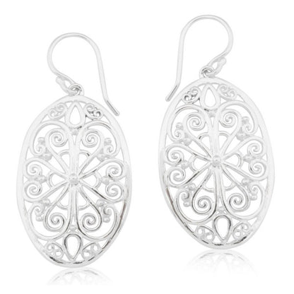 Southern Gates® Bordered Ornamental Oval Filagree Earrings