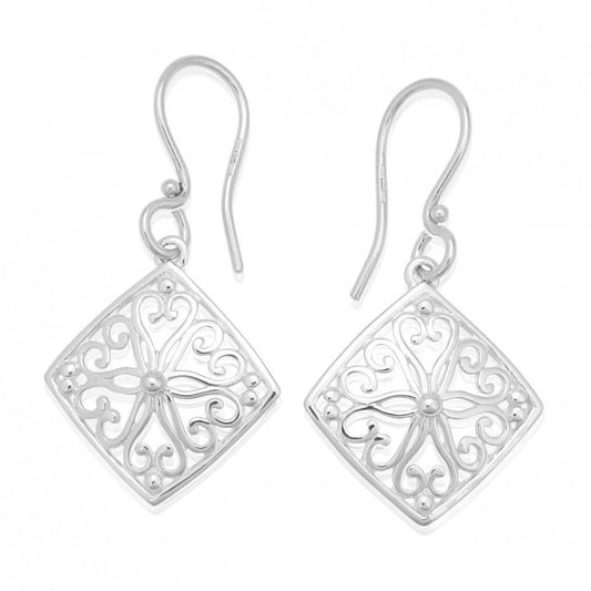 Southern Gates® Diamond Scroll Earrings
