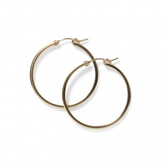Gold Filled Squared Hoop Earring 35mm
