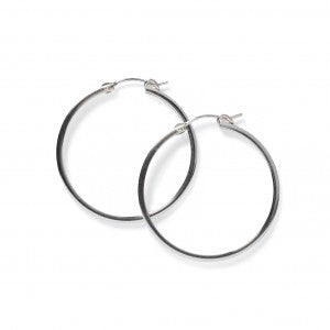 Sterling Silver Squared Hoop Earring 35mm