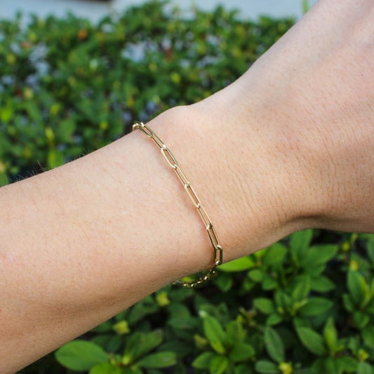 14k Emilia Paperclip Bracelet