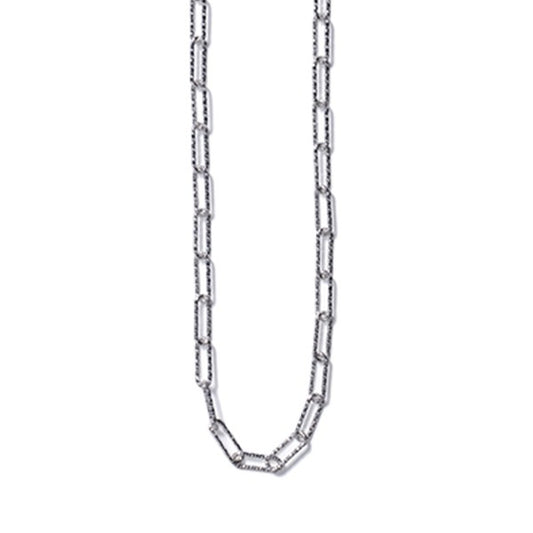 Sterling Silver Diamond Cut Paperclip Chain