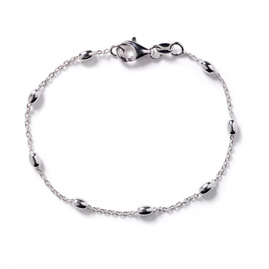 Sterling Silver Satellite Ricebead Bracelet