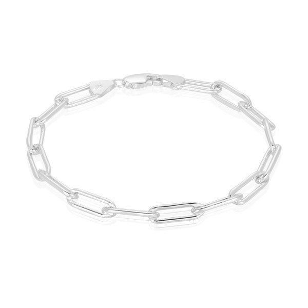 Sterling Silver Bold Paperclip Bracelet