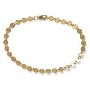 14k Gold Filled 1mm Flat Round Bracelet