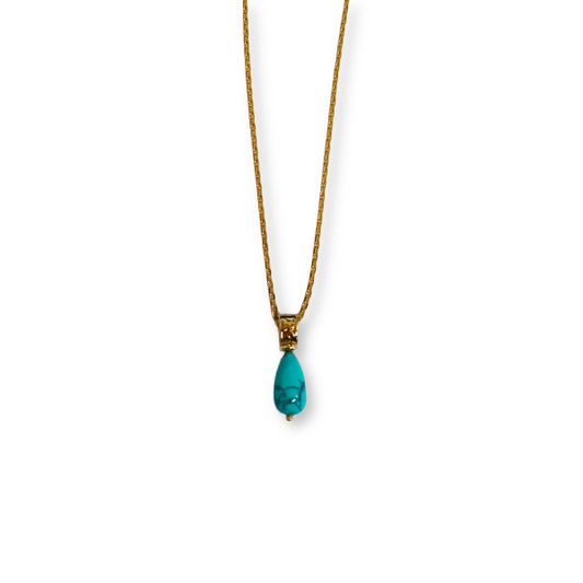 Southern Gates® 14k Gold Teardrop Turquoise Pendant