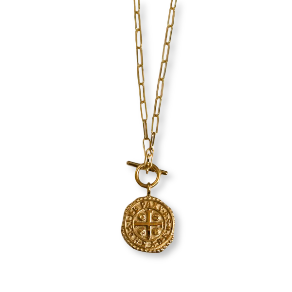 Southern Gates® 14k Gold Saint Benedict Cross Necklace