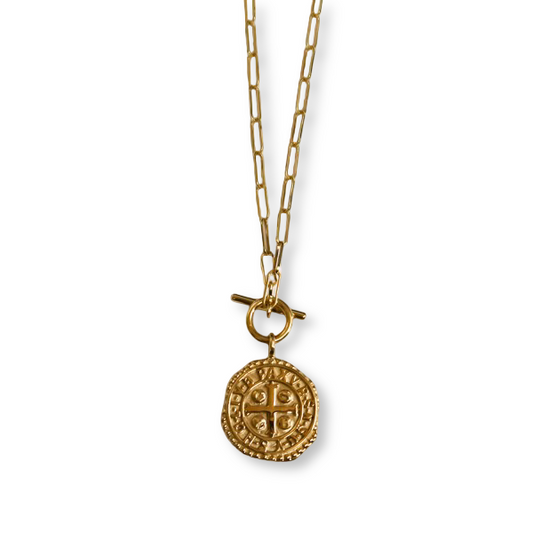 Southern Gates® 14k Gold Saint Benedict Cross Necklace