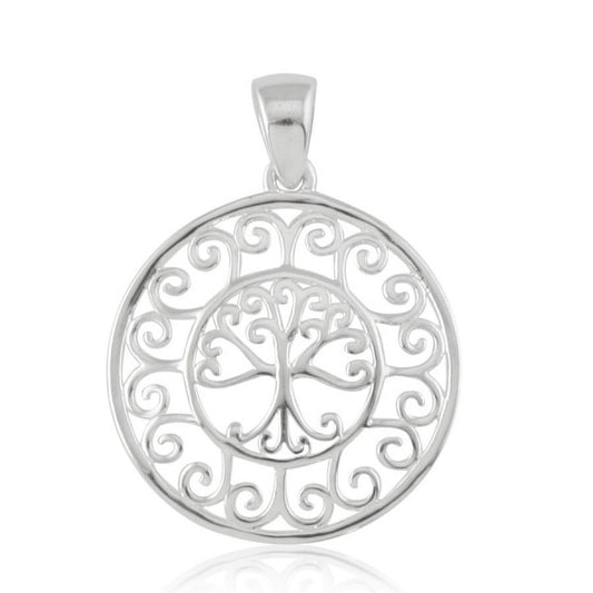 Southern Gates® Scroll Frame Oak Tree Pendant