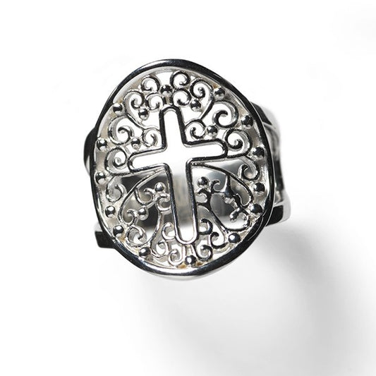 Southern Gates® Open Filagree Cross Ring