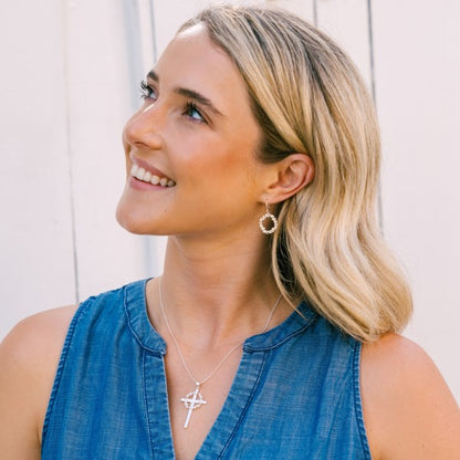 Southern Gates® Scrolling Vine Cross Necklace