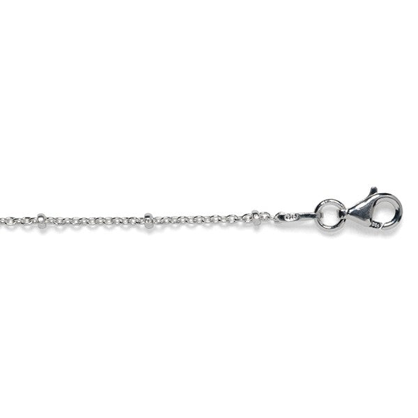 Sterling Silver Satellite Bead Cable Chain