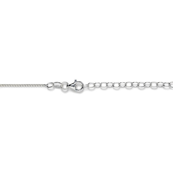 Sterling Silver 1mm Rounded Box Chain with Extender