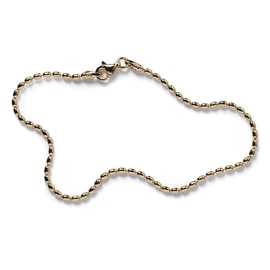 Gold Plated 1.8mm Ricebead Bracelet