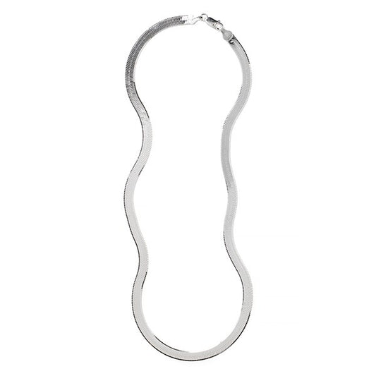 Wide Herringbone Necklace