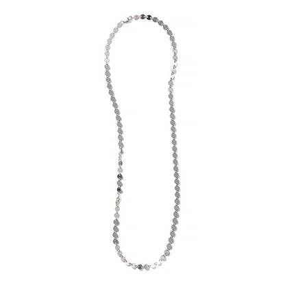 Sterling Silver Flat Round Bar Chain