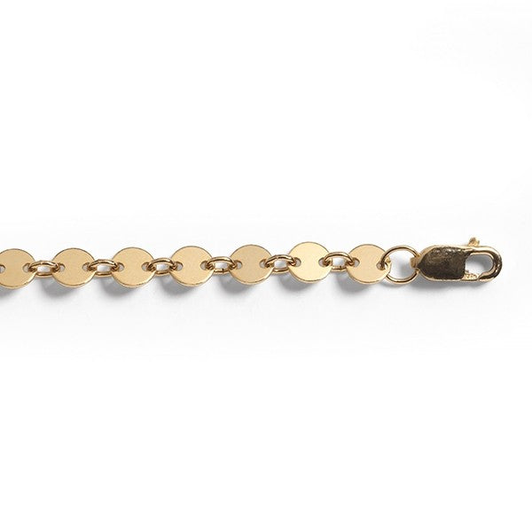 14k Gold Filled Flat Round Bar Chain