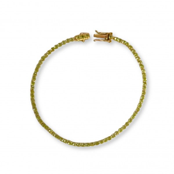 14k Peridot Tennis Bracelet
