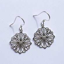 Load image into Gallery viewer, Beyond Southern Gates Silver Art Deco Sophisticated Earrings. 
