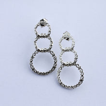 Load image into Gallery viewer, Beyond Southern Gates Courtyard Triple Circle Vine Design Earrings

