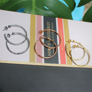 Nature Series "Twig" Hoops, Small - Sample
