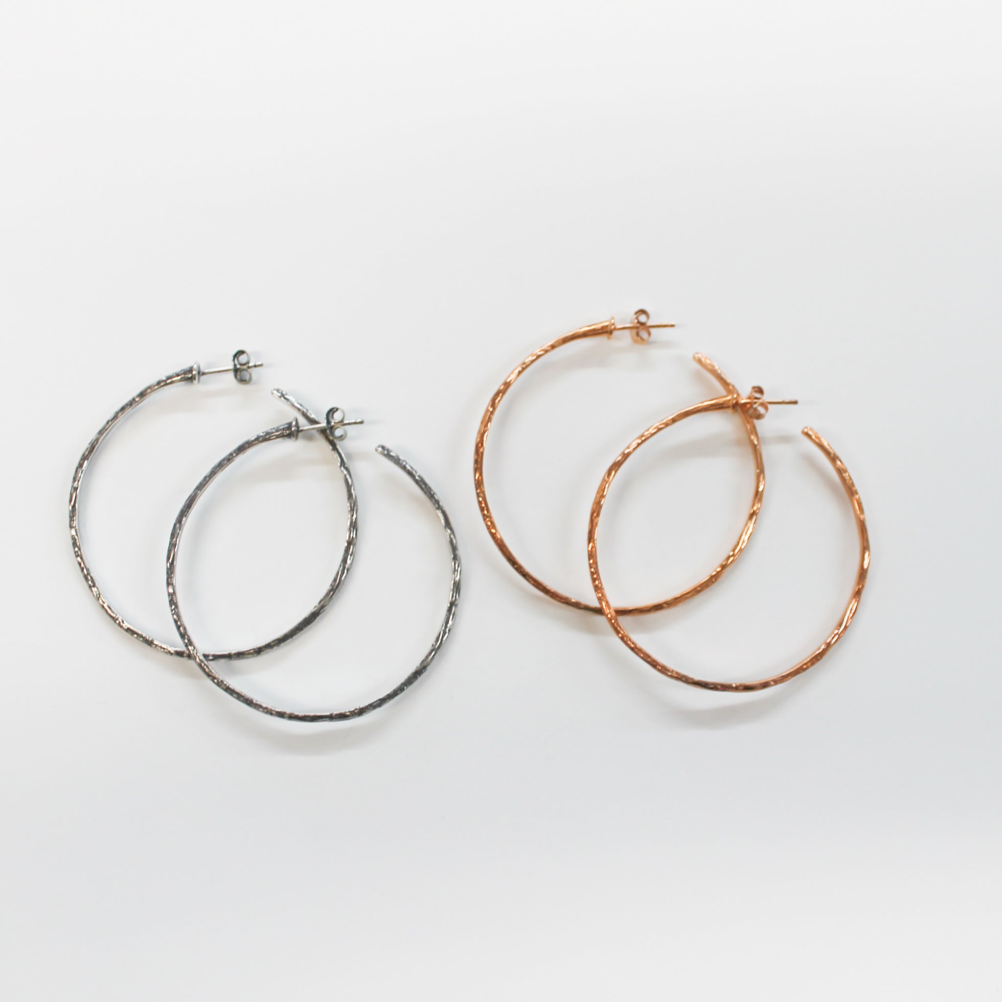 Nature Series "Twig" Hoops, Medium - Sample