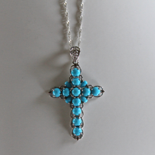 Load image into Gallery viewer, Cargo Sleeping Beauty Turquoise Cross Necklace
