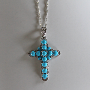 Cargo Sleeping Beauty Turquoise Cross Necklace