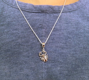 Beyond Southern Gates® Sterling Silver Crab Necklace