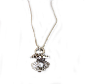 Beyond Southern Gates® Sterling Silver Seashell with Pearl Necklace