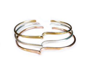 Beyond Southern Gates® Cuff Bracelets with Flat Ends and Twisted Center
