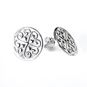 Beyond Southern Gates® Sterling Silver Inspiration Heart Post Earrings