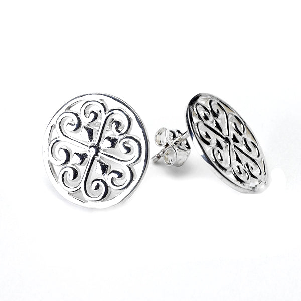 Beyond Southern Gates® Sterling Silver Inspiration Heart Post Earrings