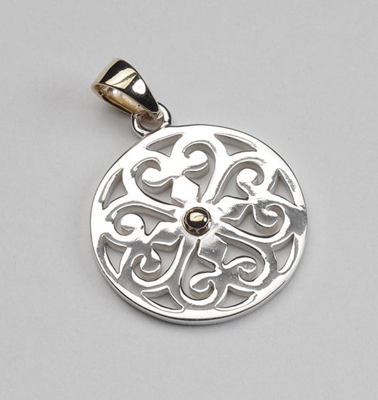 Beyond Southern Gates Silver & Gold Inspiration Heart Scroll Pendant
