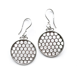 Beyond Southern Gates® Sterling Silver Art Deco Honeycomb Earrings